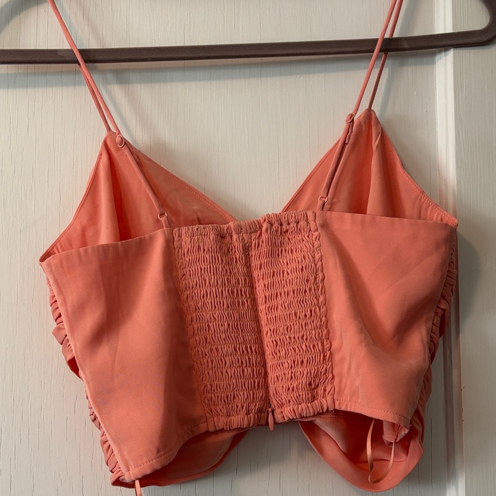 Coral Ruched Tank Top - Picture 3 of 3